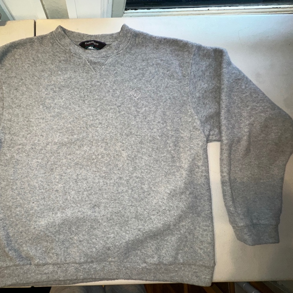 Vintage Fleece Boxy Sweatshirt Early Winters Women's S Polartec Gray U.S.A 90s
